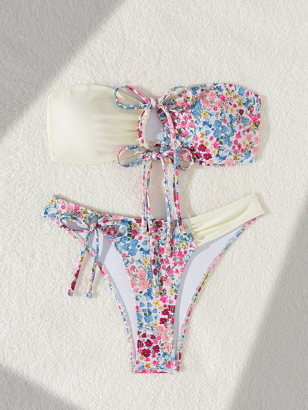 Sexy Lacing Bikini Small Floral Swimsuit Flying Bikini Bella Mia