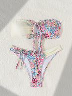 Sexy Lacing Bikini Small Floral Swimsuit Flying Bikini Bella Mia