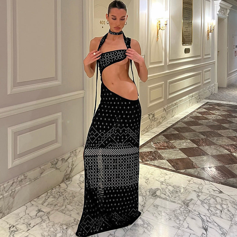 Spring Women Scarf Sexy Cropped High Slit Sheath Dress Two Piece Set Bella Mia