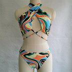 New Three Piece Swimsuit Women Dress Printed Bikini Sexy Split Swimsuit Bella Mia