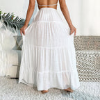 Women Casual Vacation Solid Color Pullover Bikini Swimsuit Outwear Skirt Bella Mia