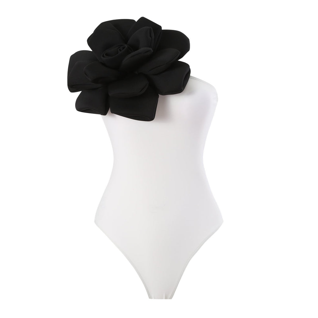 One Piece Swimsuit Women Skinny Slimming Big Floral Swimsuit Outfit Chiffon Dress Bella Mia
