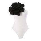 One Piece Swimsuit Women Skinny Slimming Big Floral Swimsuit Outfit Chiffon Dress Bella Mia