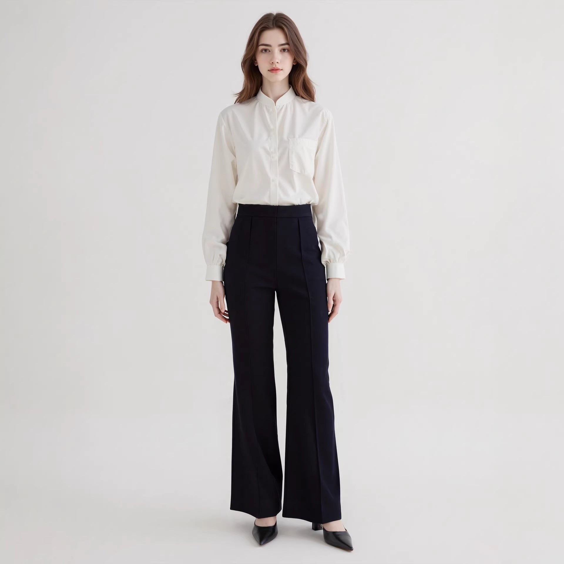 Spring Autumn Office Casual Pants Bootcut Pants All Matching Fashionable Wide Leg Pants Women Bella Mia