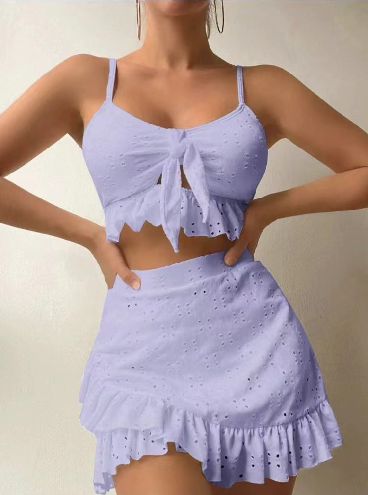 Summer Beach Skirt Bikini Three Piece Set Swimsuit Conservative Swimsuit Women Bella Mia