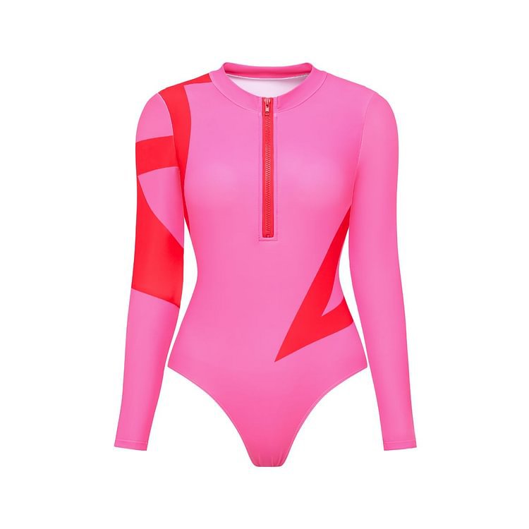 Long Sleeved Printed One Piece Swimsuit Women Surfing Set Bella Mia