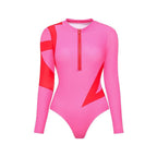 Long Sleeved Printed One Piece Swimsuit Women Surfing Set Bella Mia