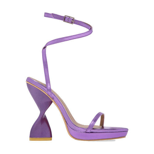 11cm Gold Green Purple Thick High Heel plus Size 2cm Front Platform Sandals plus Size Women Walking Shoes Heels