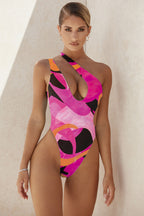 Swimsuit One Shoulder One Piece Swimwear Women Bikini High Waist Backless Sexy Women Bella Mia