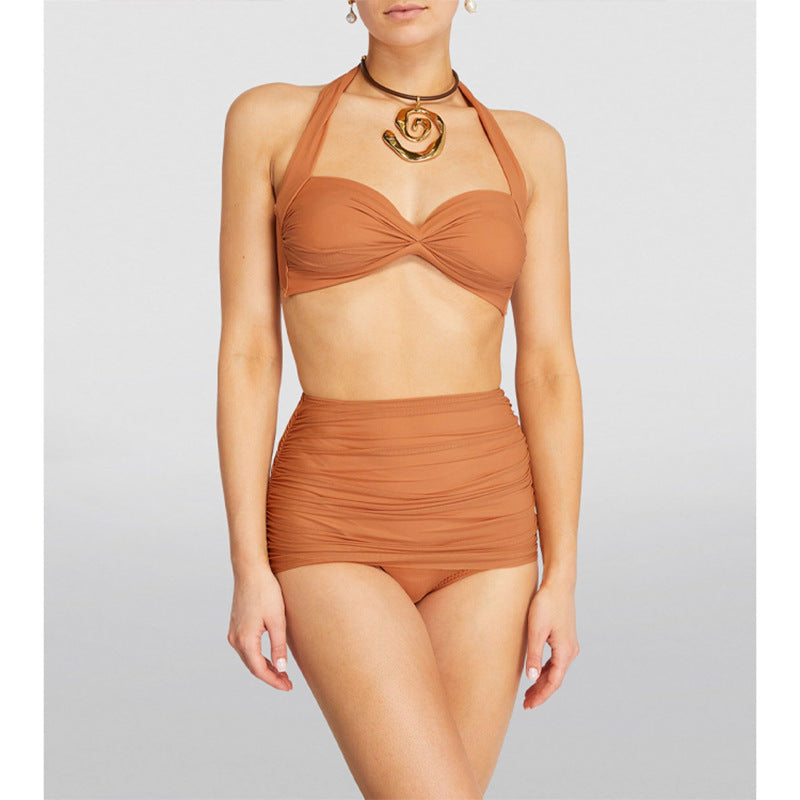 Halter High Waist Bikini Vacation Beach Swimsuit Swimsuit for Women Bella Mia