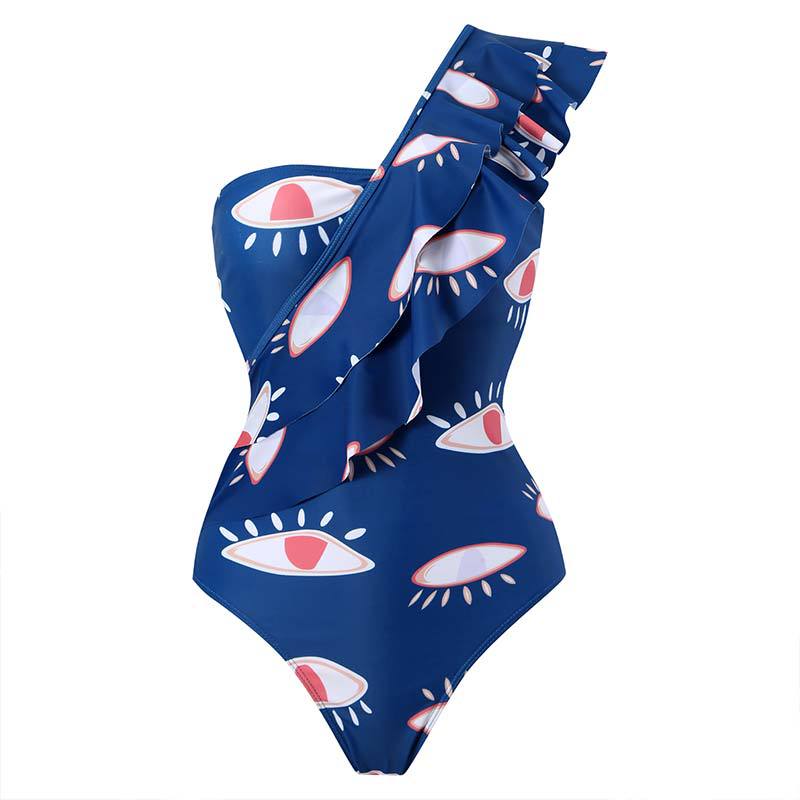 One Piece Swimsuit Women Skinny Slimming Retro Tied Swimsuit Suit Chiffon Dress Bella Mia