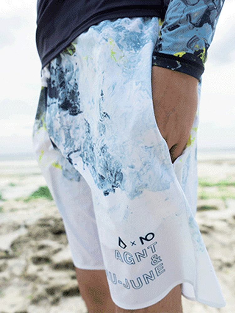 Nu-June Men's Beach Pants Casual Quick-Dry Surfing Diving Shorts Sports Running Swimming Hot Spring Training Pant