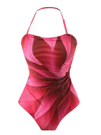 Conservative Swimsuit Digital Printed Belly Covered Halter Gauze Swimsuit for Women Bella Mia