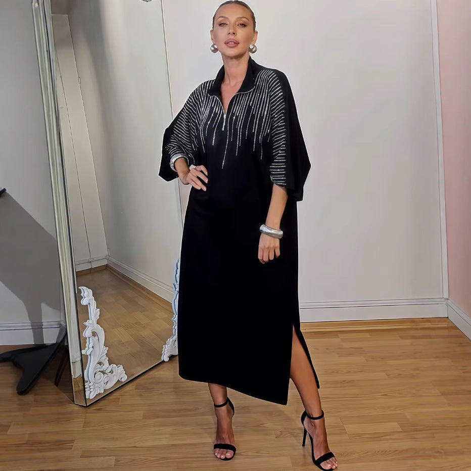 Autumn Printed Loose Women Wear Long Sleeve Dress Bella Mia