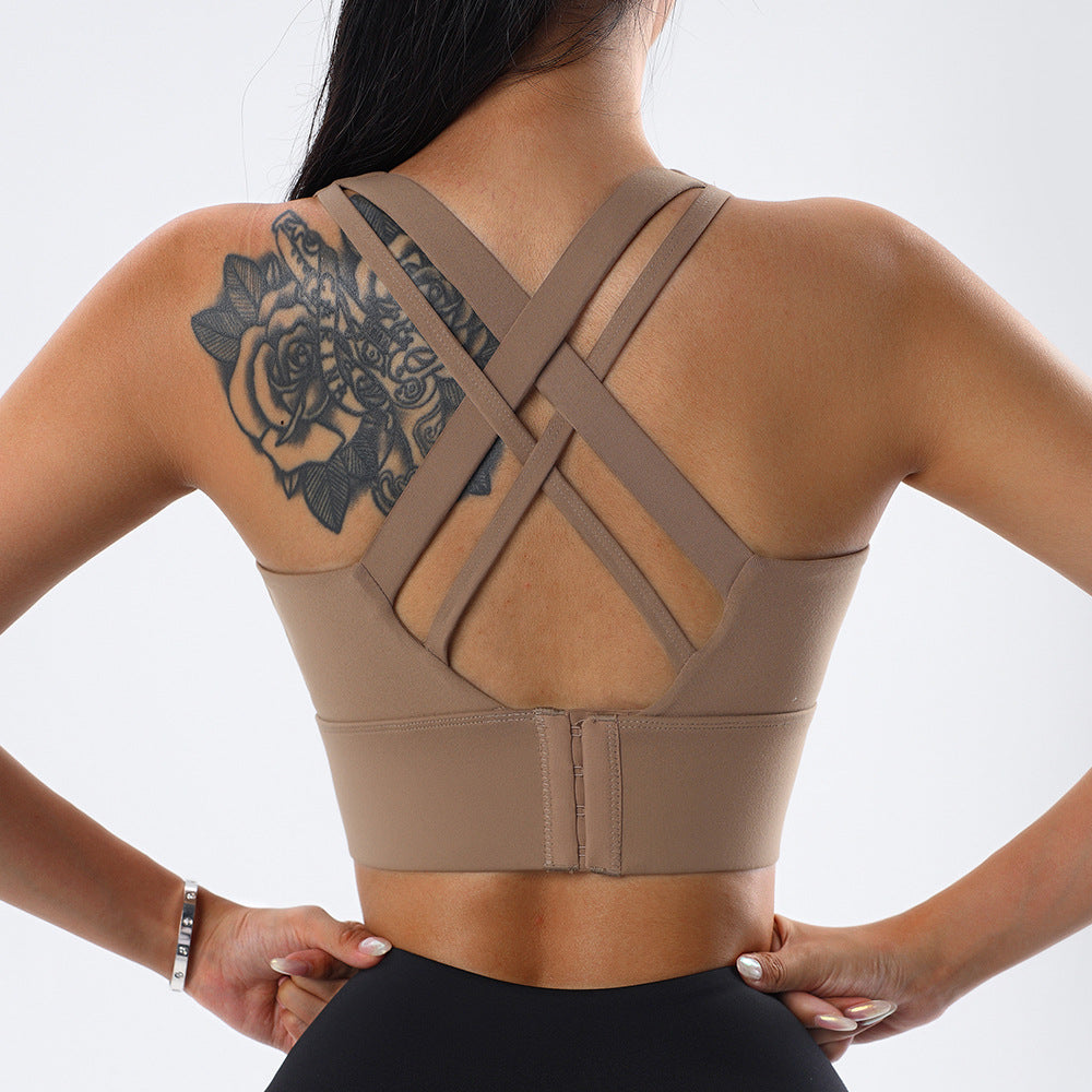 Autumn Sports Underwear Women Shockproof Running Workout Vest Quick Drying Push up Beauty Back Yoga Sports Bra Bella Mia