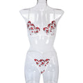Sexy Two Piece Floral Embroidery Stretch Sexy See Through Lingerie Set Bella Mia