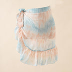 Chiffon Printed Beach Cover up Sexy Slit Skirt Vacation Skirt Beach Cover Up Women Bella Mia
