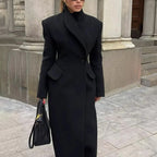 Korean Elegant British Long Cut Coat Women Spring Woolen Coat Bella Mia
