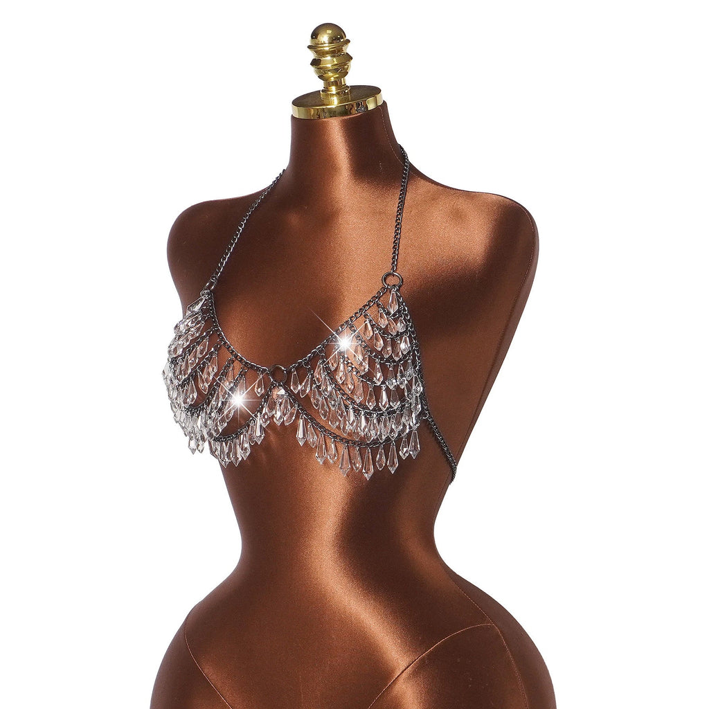 Pearl Sexy Halter Beach Collarbone Accessories Multi Layer Body Cha
