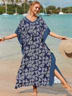 Printed Pull Belt Robe Vacation Casual Beach Bikini Cover Bella Mia