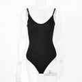 Sexy Tight T Shaped Bottoming Women Clothing Summer Backless V neck Strap Bodysuit Bodysuit Bella Mia