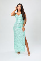 Evening Dress Women Super Popular Light Luxury Dress Niche High End Gradient Sequin Host Dress Bella Mia