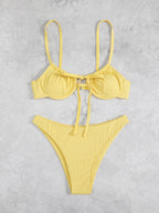 Solid Color Bikini Swimsuit Sexy Lacing Swimsuit Women Bikini Bella Mia