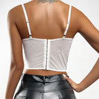 Embroidery Floral Waist Sexy Mesh See through Small Vest Female Boning Corset Boning Corset Corset Bella Mia