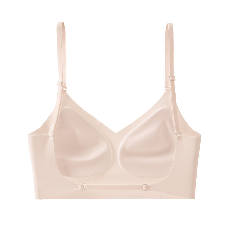 Summer French Seamless Bare Back Underwear Women Thin U Shaped Beauty Back Halter Invisible Multiple Wear Comfortable Bra Bella Mia