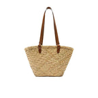 Simple Shoulder Straw Bag Large Capacity Straw Bag Woven Bag Vacation Beach Bag Natural Grass Women Bag Bella Mia