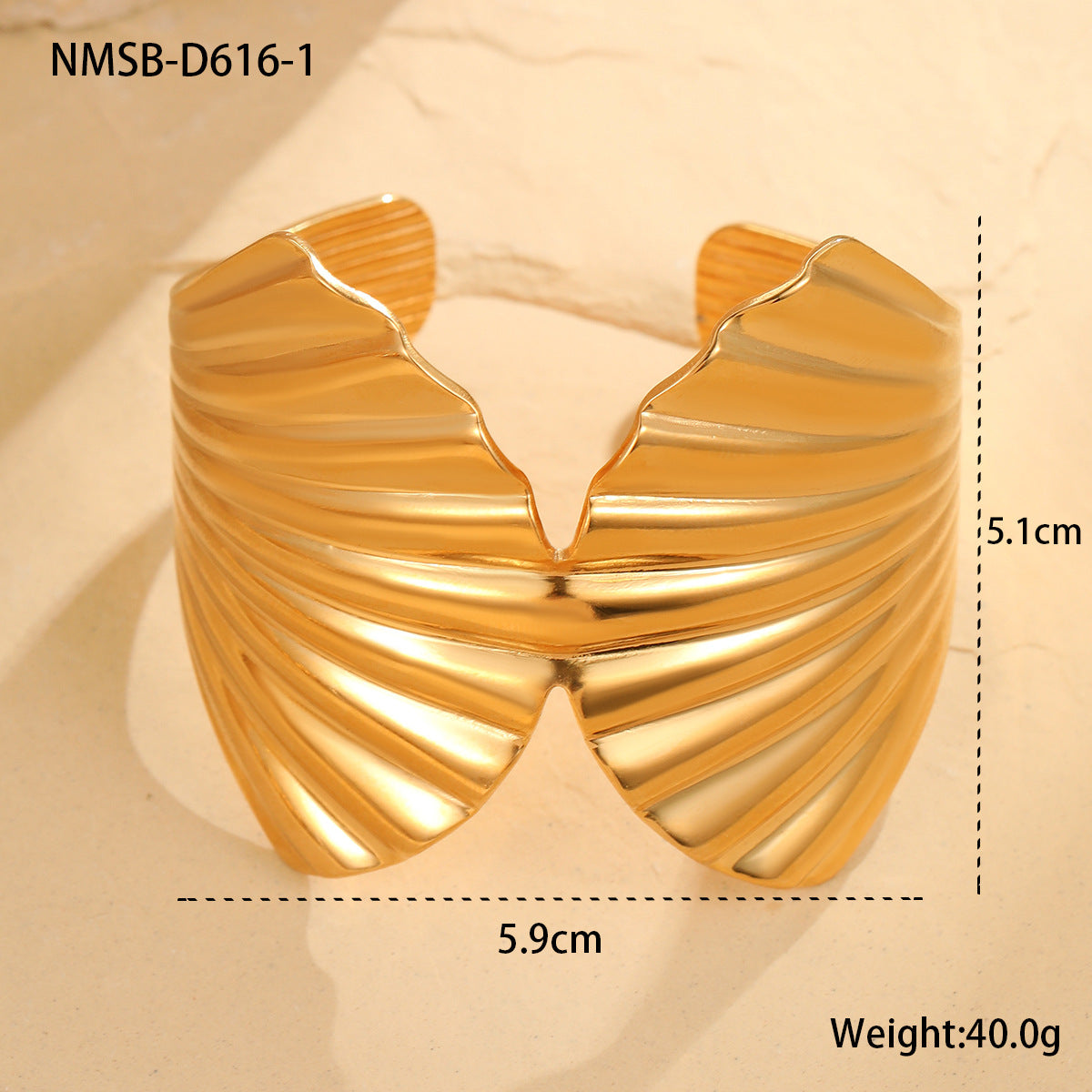 Ocean Coral Starfish Shell Exaggerated Titanium Steel Bracelet Stainless Steel 18K Gold Plating Bracelet Bella Mia