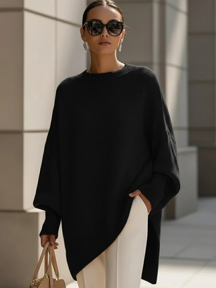 Autumn Winter round Neck Pullover Sweater Women Loose Lazy Solid Color Women Sweater Bella Mia
