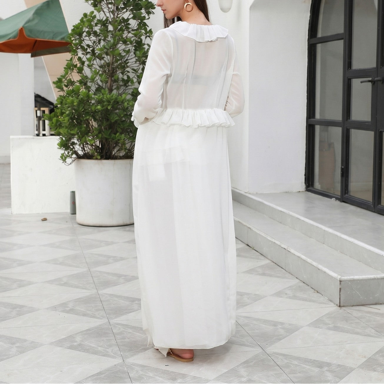 Solid Color Sexy See through Lace up Beach Cover up Bikini Swimsuit Cardigan Women