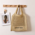 Summer Straw Woven Bag With Lace Up Pattern Suitable For Women Beach Vacation Beach Bag Bella Mia