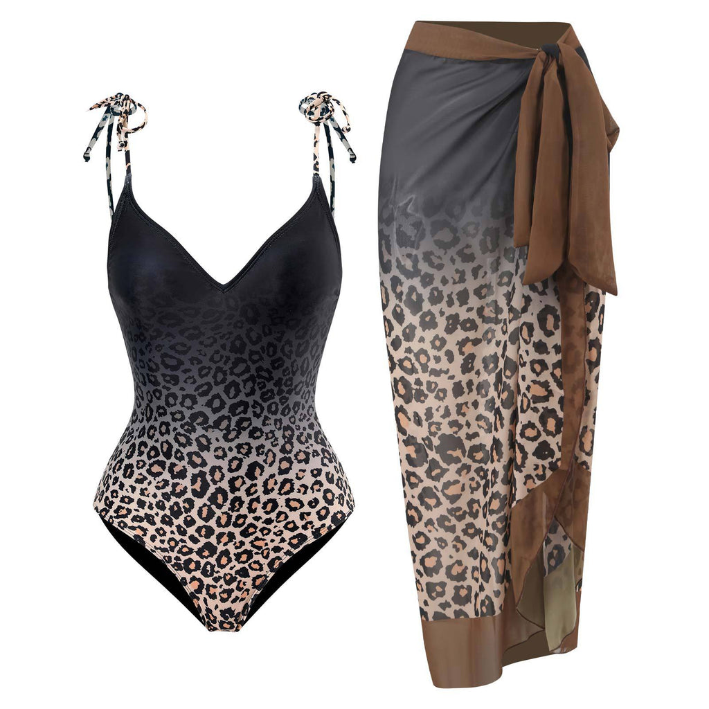 Conservative Covering Belly Thin Backless Sexy Skirt Swimsuit Women Chiffon Beach Dress Bella Mia