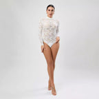 Sexy Lace Jumpsuit White Design Blouse Long Sleeve High Grade Women Clothing Bella Mia