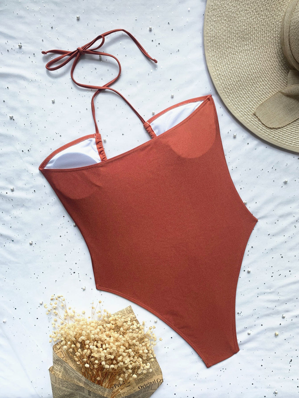 One-Piece Swimsuit Solid Color Bikini Swimsuit Women Sexy Swimsuit Strap Bikini Bella Mia