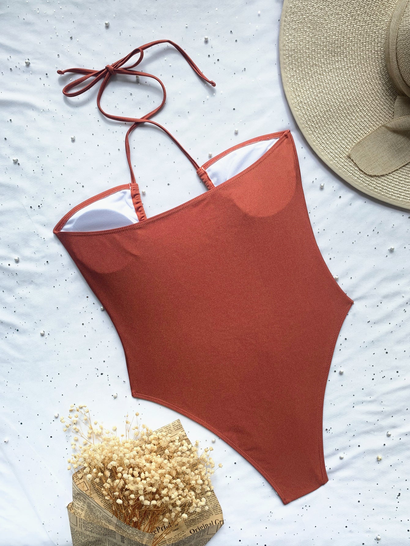 One-Piece Swimsuit Solid Color Bikini Swimsuit Women Sexy Swimsuit Strap Bikini Bella Mia