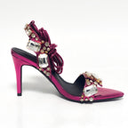 11cm Pointed Gold Rivet Rhinestone Stiletto Heels Summer Sandals Shoes Bella Mia