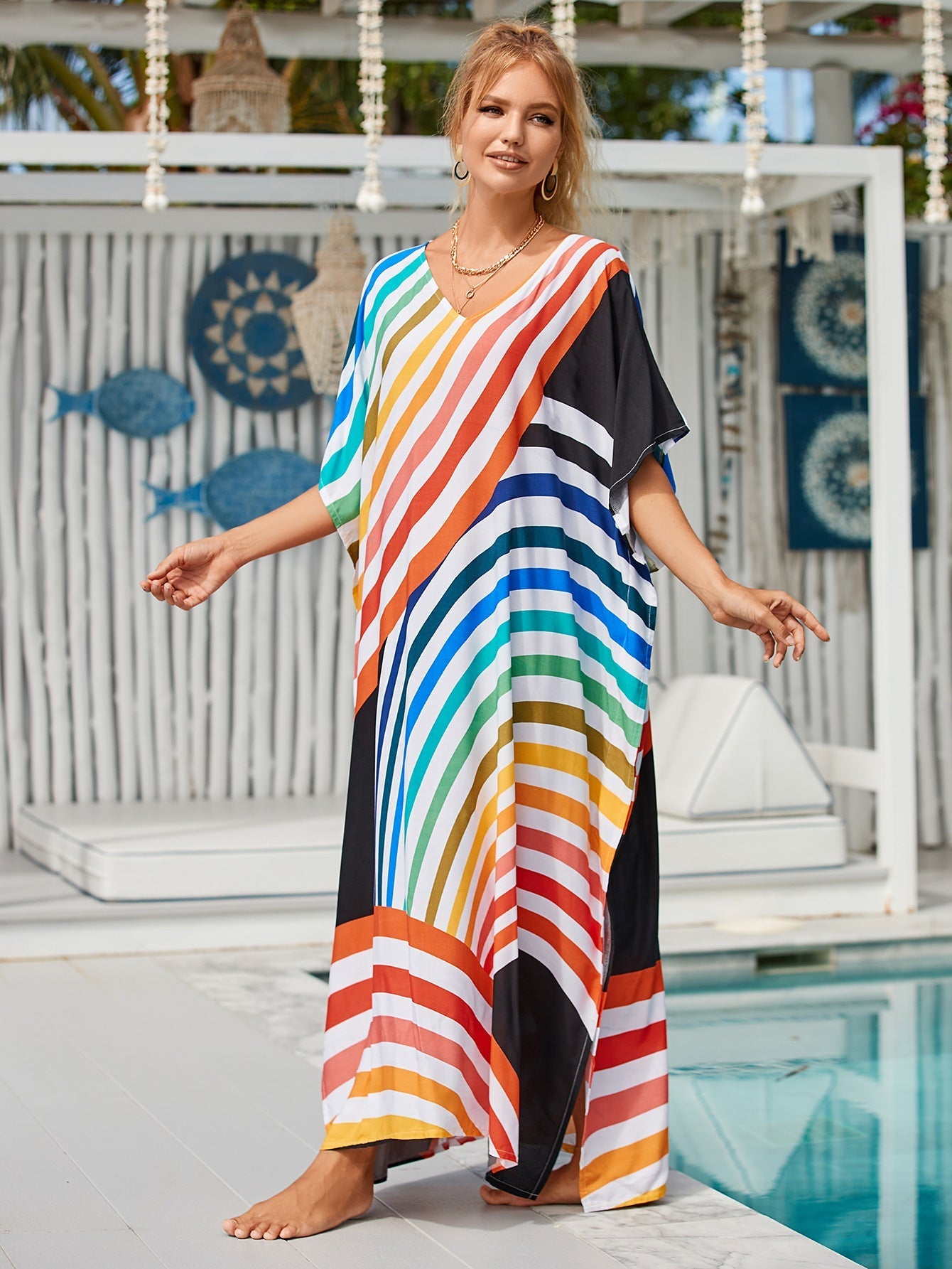 Printed Blouse Holiday Casual Beach Bikini Cover Bella Mia