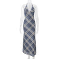 Women Clothing Summer Sexy V neck Lace Plaid Sweet Retro Slim Fit Dress Women Bella Mia