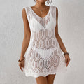 Women Beach Overclothes Women Clothing Sexy Cutout Woven Vest Dress Beach Cover Up Dress Bella Mia