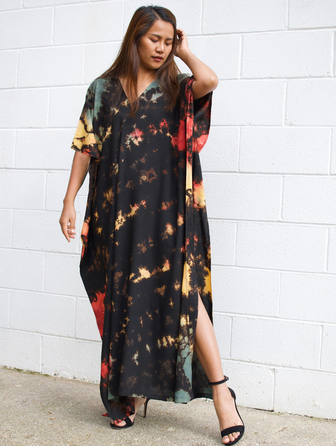 Rayon Halo Dyed Robe Vacation Casual Beach Bikini Cover 25 Colors Bella Mia