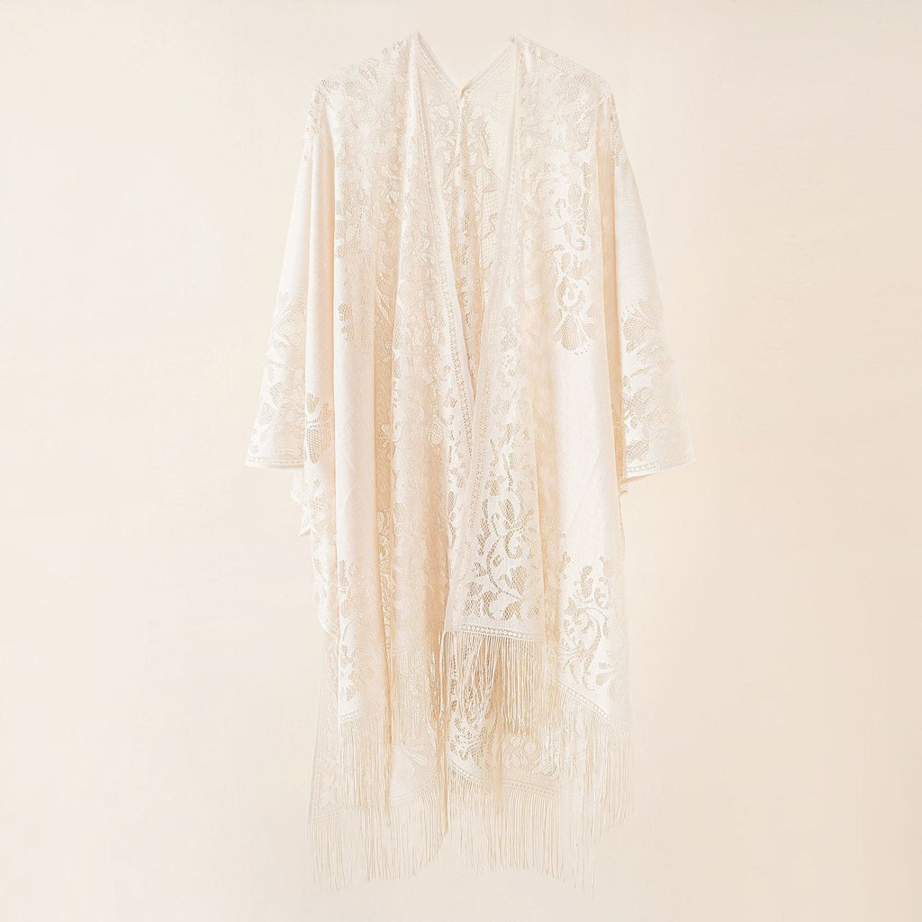 Lace Large Shawl Leaky Lace Cardigan Sun Protection Clothing Beach Cover Up Sun Protection Shawl Bella Mia