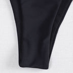 Solid Color Lace up Three Point Sexy Split Bikini Brazilian Beach Triangle Swimming Trunks Swimsuit Bella Mia