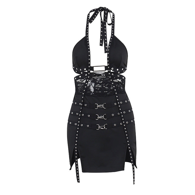 Sexy Slim Fit Hollow Out Cutout Dress Women Spring Sexy Backless Hip Dress Bella Mia