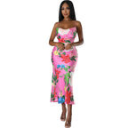 Summer Sleeveless Printed Backless Dress High-Grade Women Clothing Bella Mia