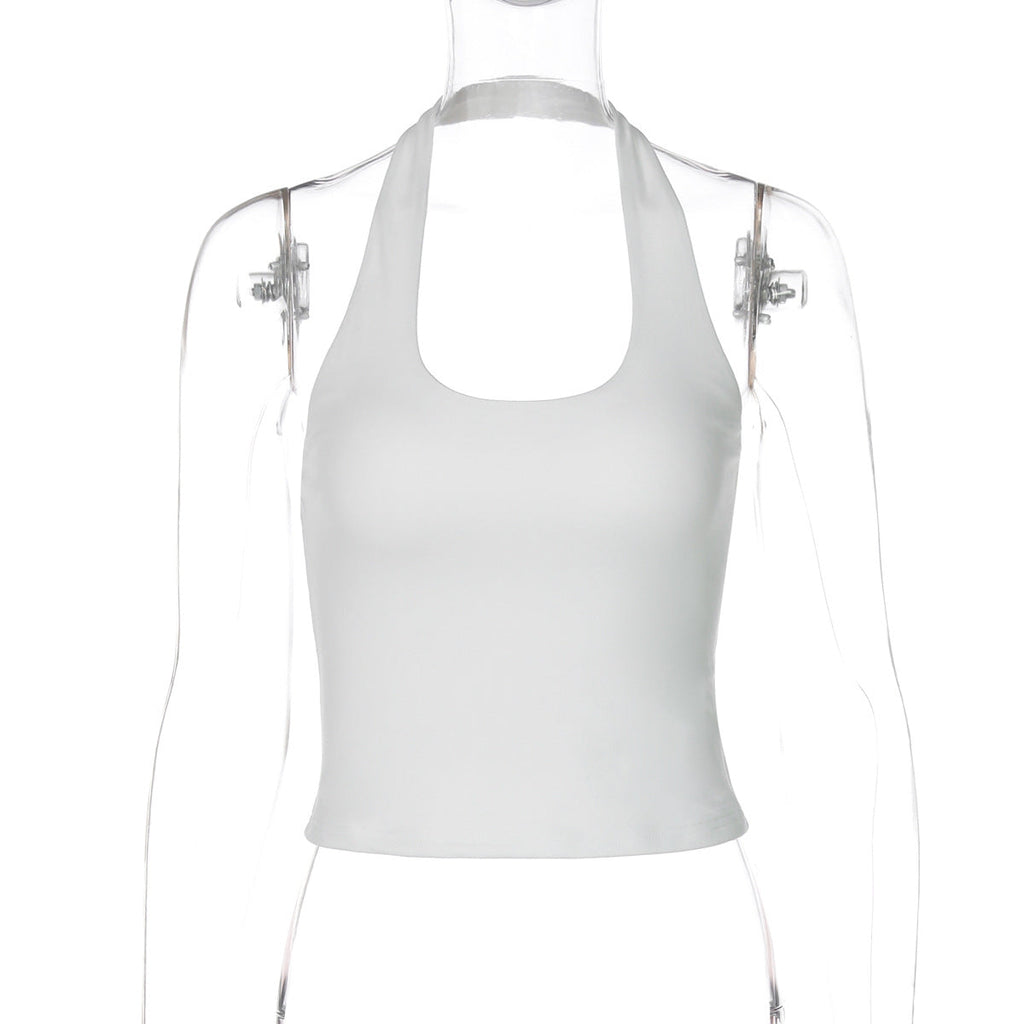 Women Clothing Summer Sexy Backless Slim Fit Outdoor All Matching Small Vest Women Bella Mia