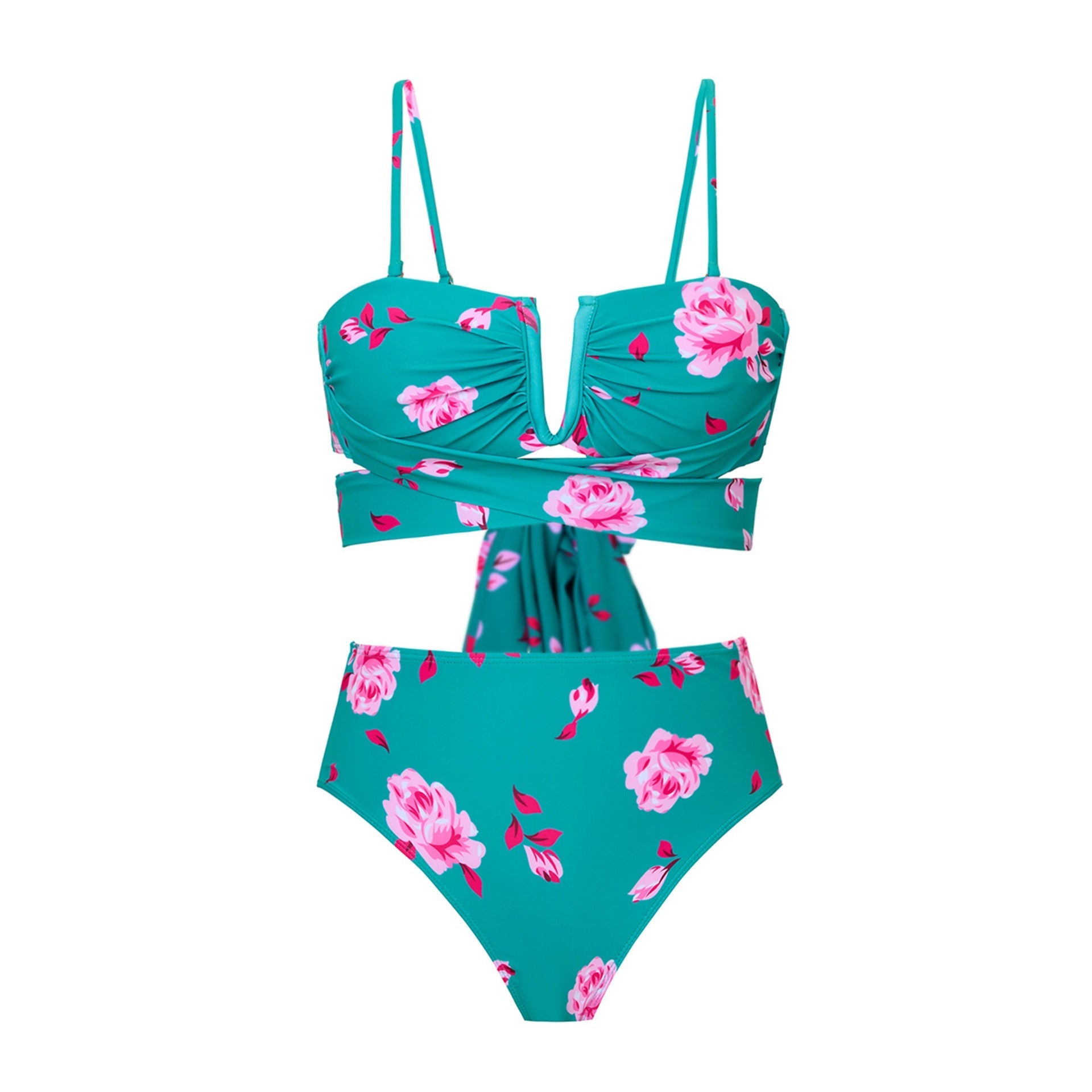 Split Three Piece Sexy Bikini Swimsuit for Women Chiffon Dress Swimsuit Outfit Bella Mia