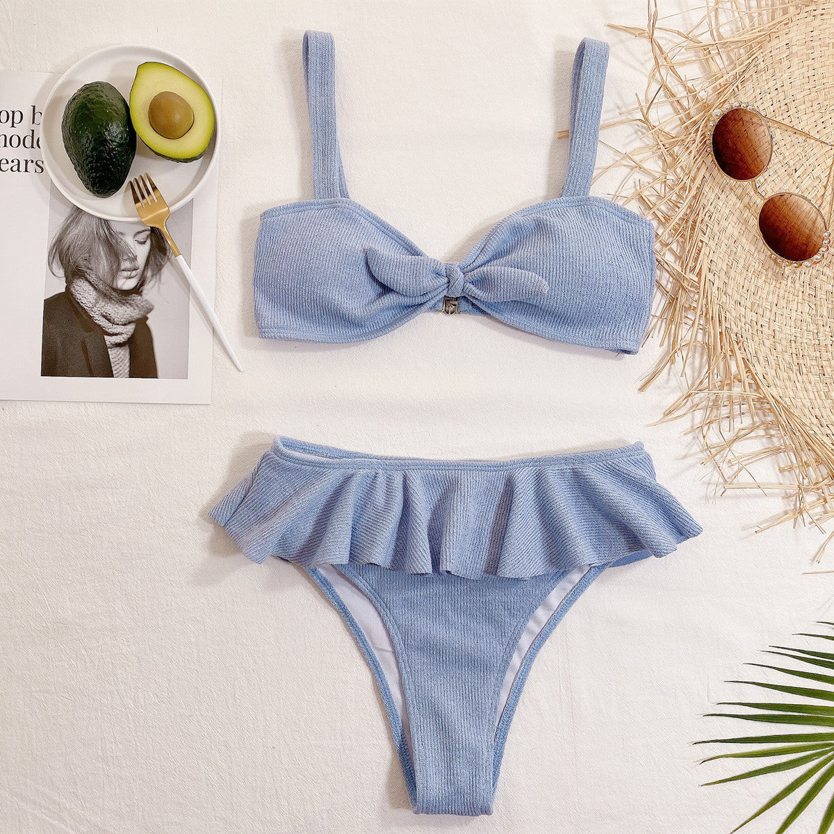 Single Swimsuit Ruffled Knitted Women Swimsuit Bikini Bella Mia